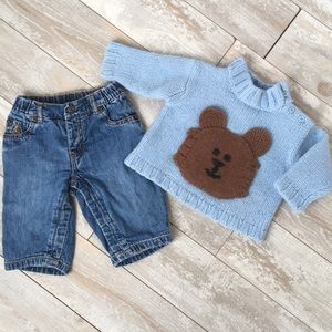 Vintage Baby Gap sweater and Jeans